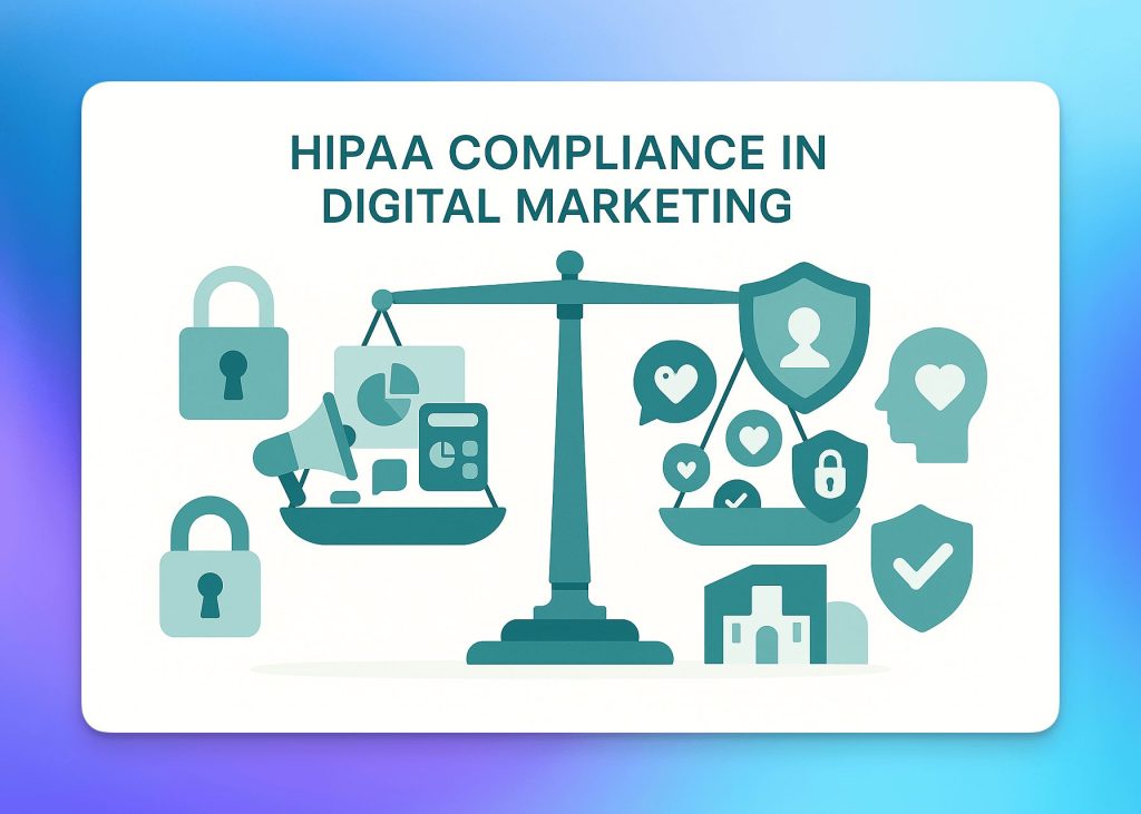 hipaa compliance in digital marketing illustration